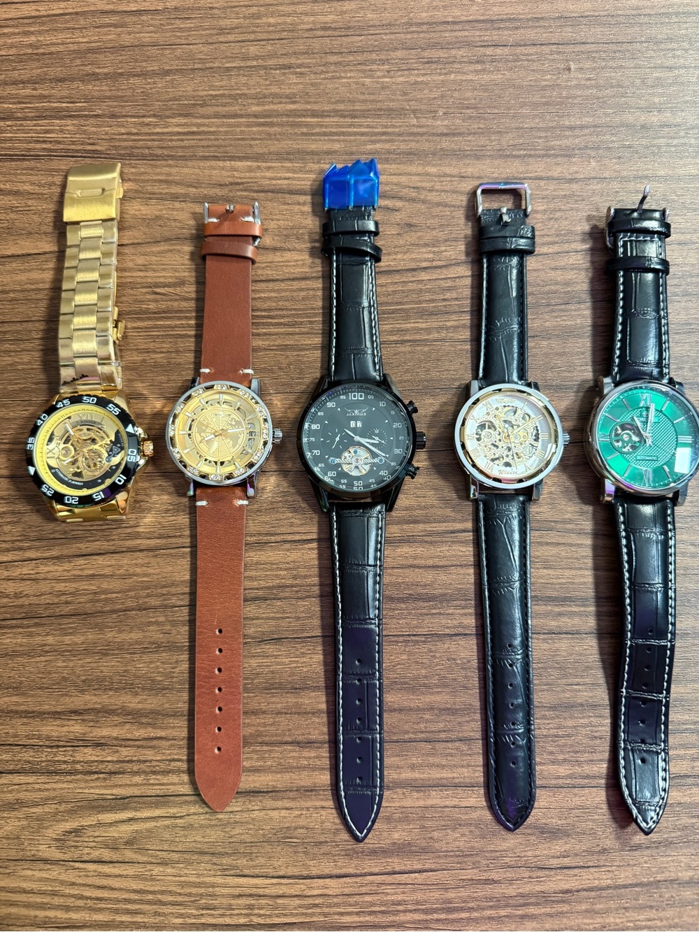 Lot of 5 New Men’s Watches – Mixed Styles & Brands – Automatic / Fashion Watches
